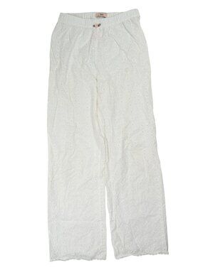 Boux Avenue Woven Cotton Broderie Pants in White